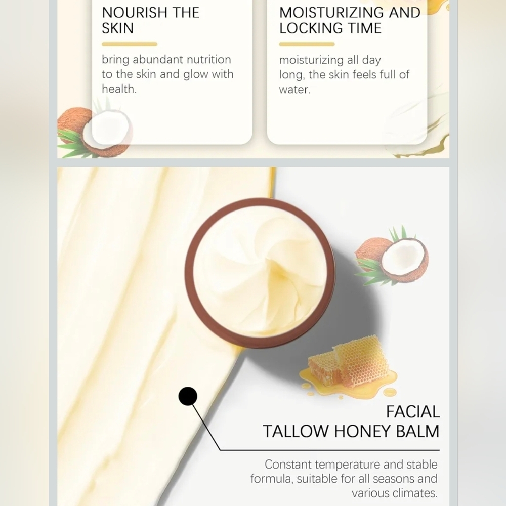 Facial Tallow Honey Balm - Picture 2 of 3